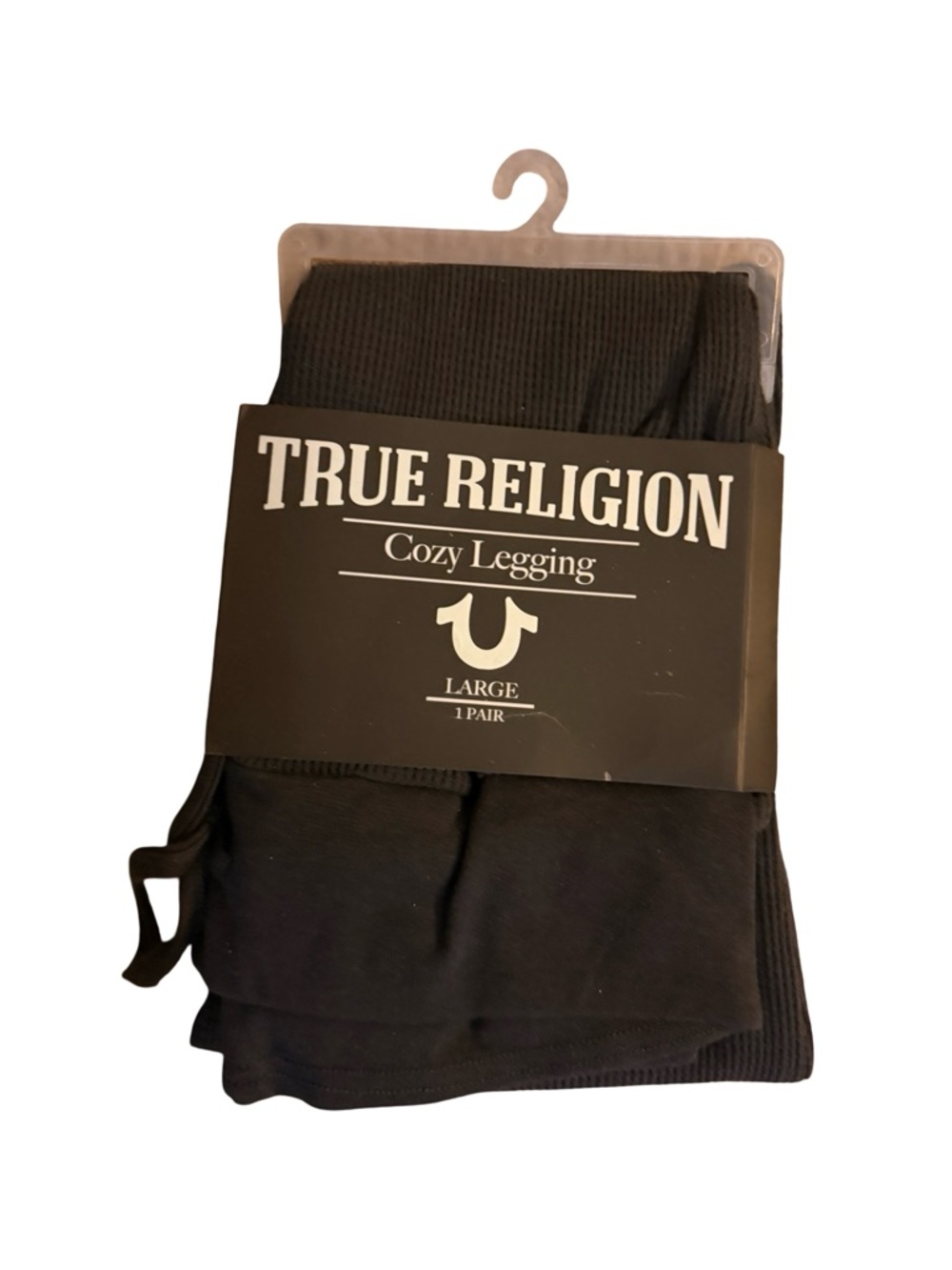 True Religion Cozy Leggings Womens large black 1 Pack Drawstring Lounge Pants